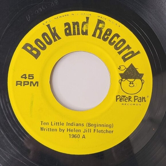 Peter Pan Ten Little Indians 1960 Record Only 45 RPM 7" Vinyl - Picture 1 of 5